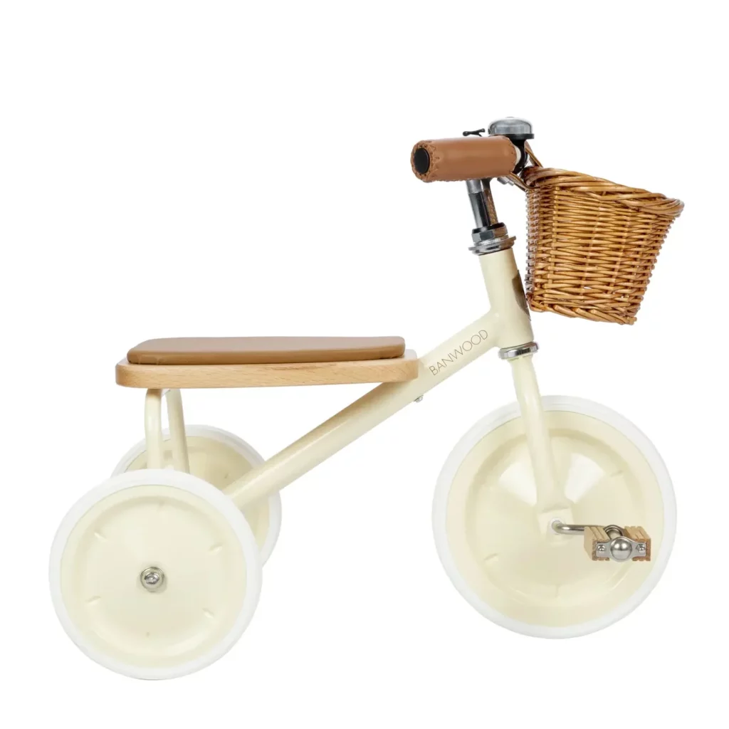 Cream Banwood tricycle 